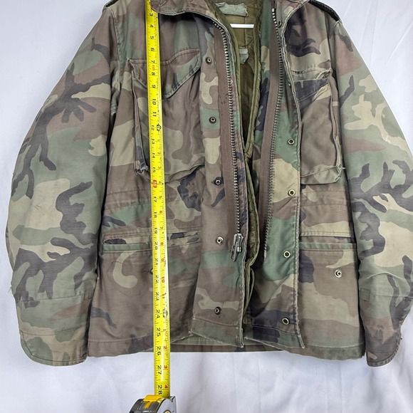 US Military M65 Woodland Cold Weather Field Jacket Mens Small Camo Army - Picture 10 of 13